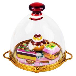 French Pastry Dessert Tray Limoges Box by Beauchamp | !00% Authentic Luxury Hand-Painted Porcelain Collectible Imported From France