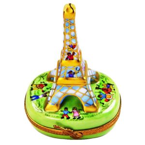Eiffel Tower Music Exclusive Beauchamp Limoges Box | 100% Hand-Painted French Porcelain Travel Icon Trinket Box Gift