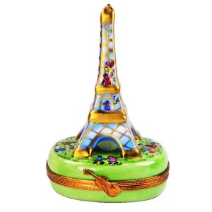 Eiffel Tower Music Exclusive Beauchamp Limoges Box | 100% Hand-Painted French Porcelain Travel Icon Trinket Box Gift