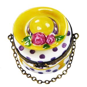 Mode de Paris Hat Box with Hat Limoges Box (Beauchamp)