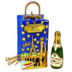 Champagne with Paris Gift Bag Limoges Box (Beauchamp)