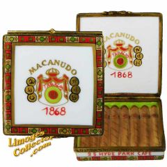 Macanudo Cigar Box with 8 Cigars Limoges Box
