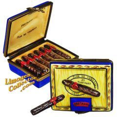 Partagas Cuban Cigar Box with 6 Cigars Limoges Box (Rochard)