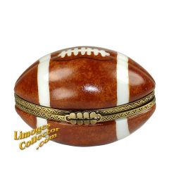 Football with Stripes and Helmet Painting Limoges Box (Beauchamp)