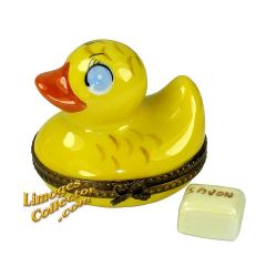 Rubber Duckie with Soap Limoges Box (Rochard)