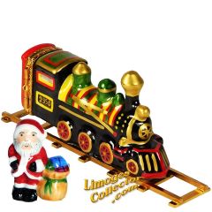 Santa's Polar Express Train Locomotive Limoges Box (Beauchamp)