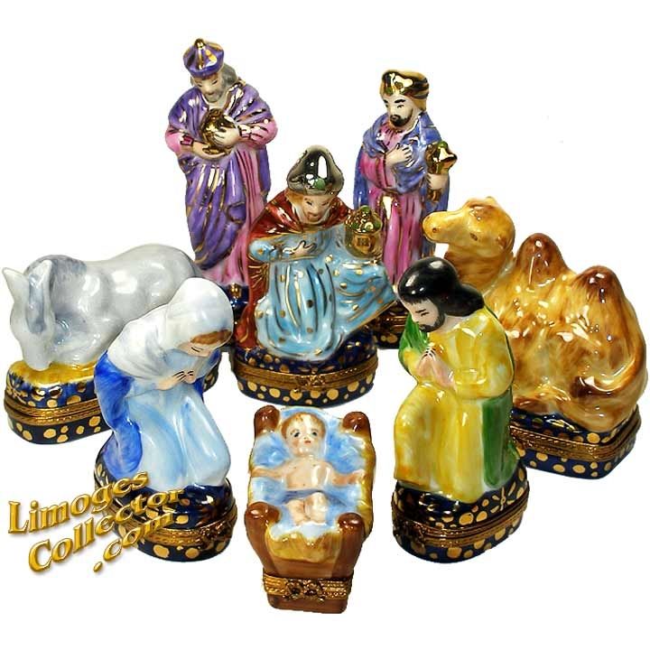 8-Piece Holy Family Nativity Limoges Box Set by Beauchamp ...