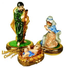 Holy Family Nativity 3-Piece Limoges Box Set by Beauchamp ...