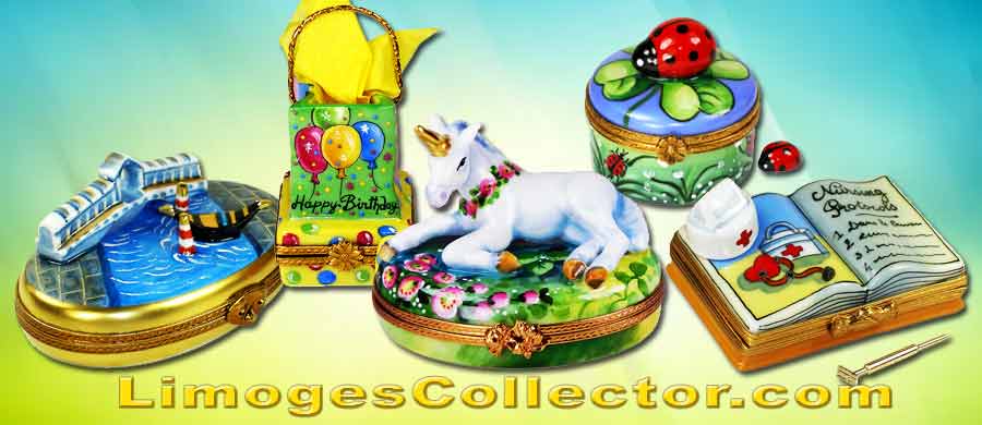 Various French porcelain Limoges boxes | LimogesCollector.com