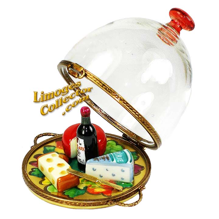 Cheese & Wine Platter Limoges Box | LimogesCollector.com
