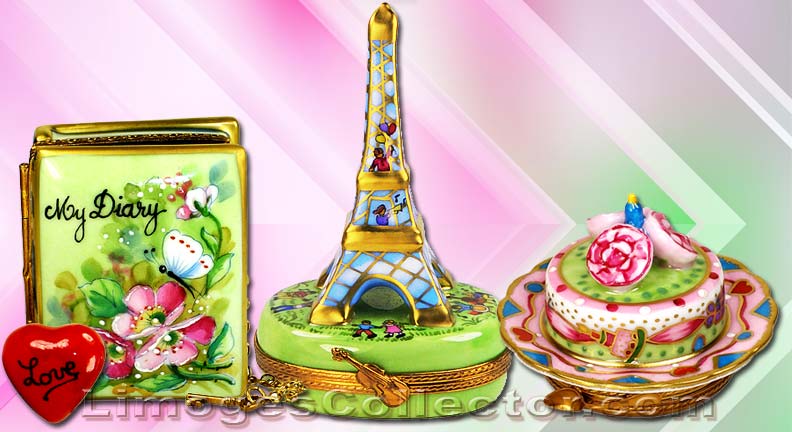 Examples of Peint Main Hand-painted French Limoges boxes | LimogesCollector.com