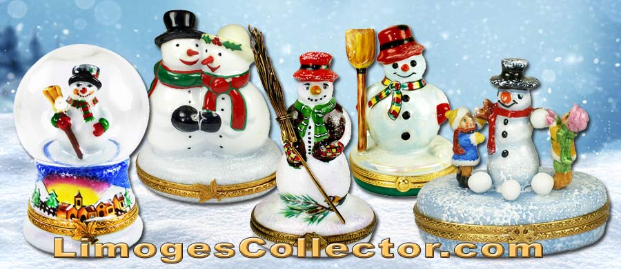 Example of a Snowman Limoges box collection | LimogesCollector.com
