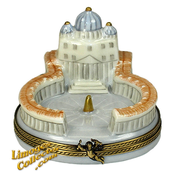 The Vatican, St. Peter Basilica Limoges Box by Rochard | LimogesCollector.com