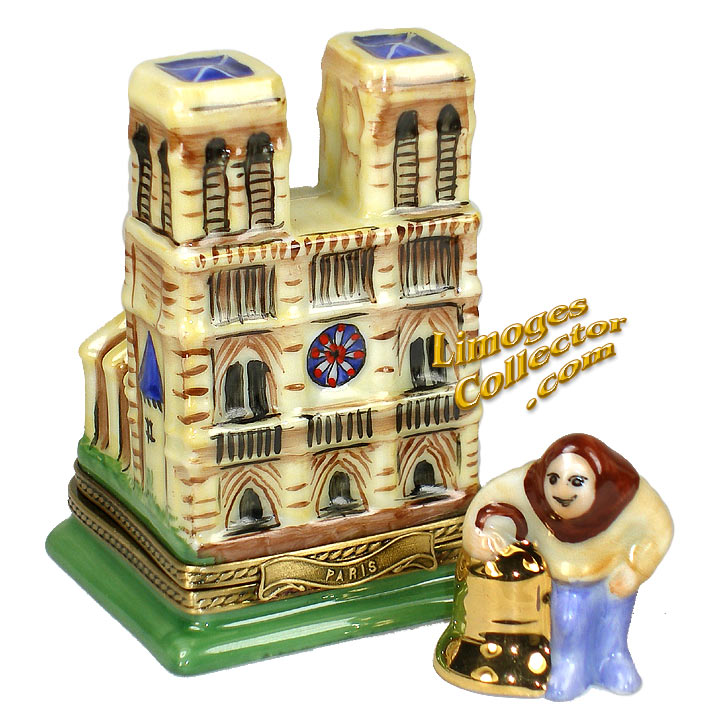 Notre Dame Cathedral with Quasimodo Limoges Box | LimogesCollector.com