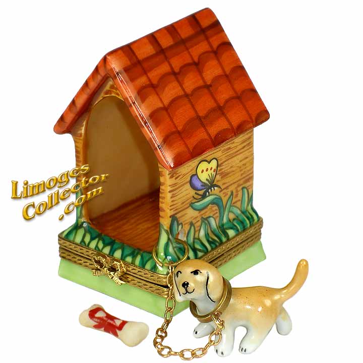 Dog in the Dog house Limoges box by Beauchamp | Limogescollector.com