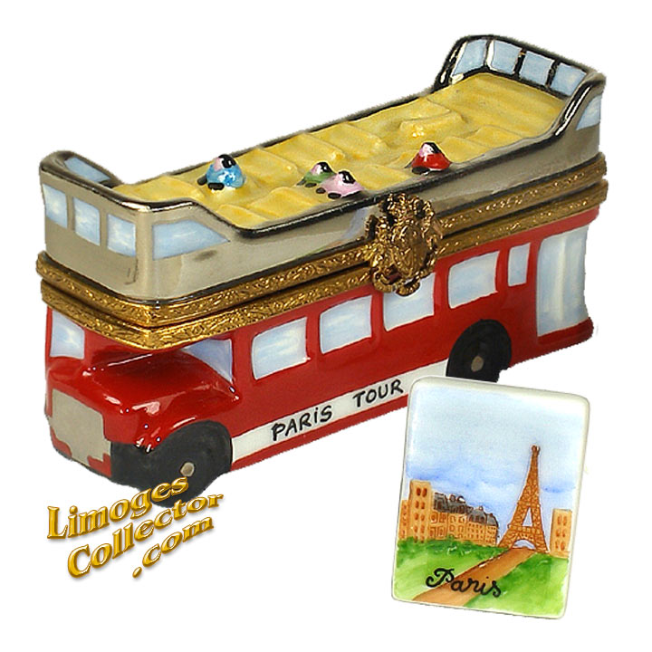 Paris Red Tour Bus Limoges Box | LimogesCollector.com