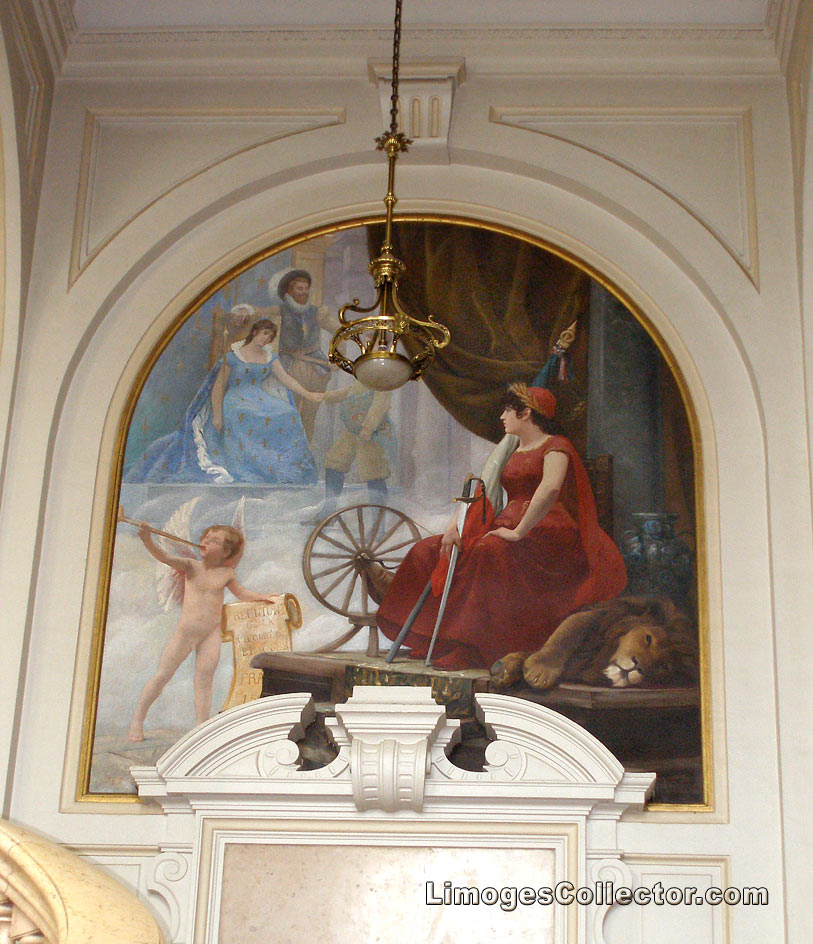 Painting inside the City Hall, Limoges, France